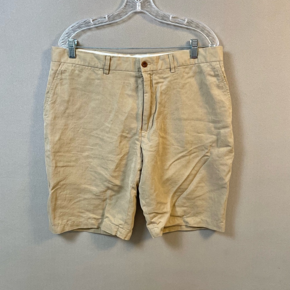 Polo by Ralph Lauren Men's tan khaki Linen Shortchino size 36 chino Preston fit